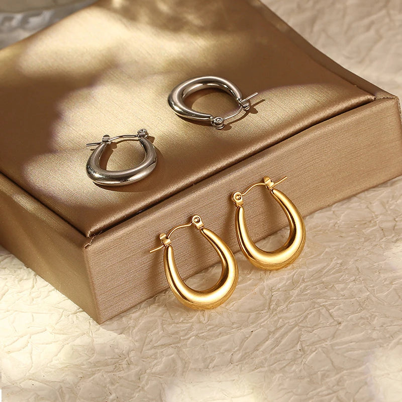 Oval Hoop Earrings