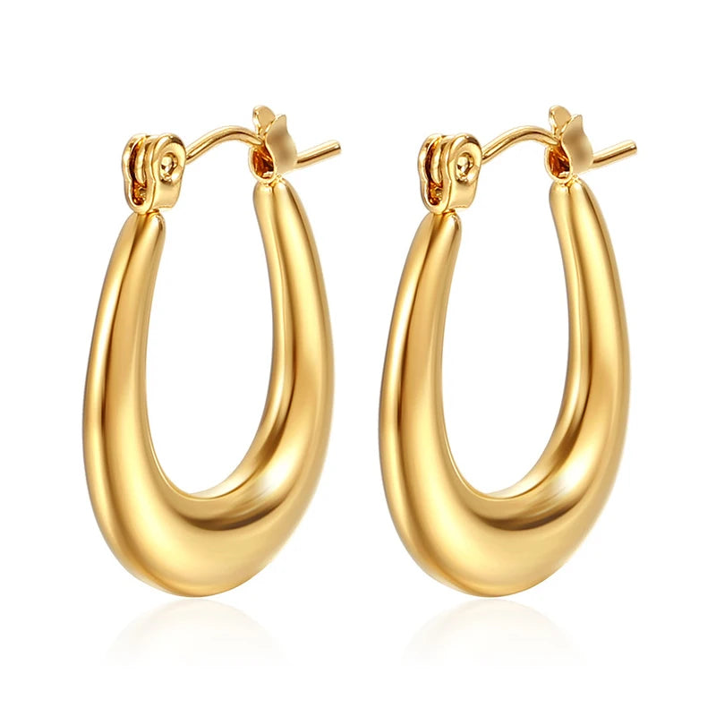 Oval Hoop Earrings