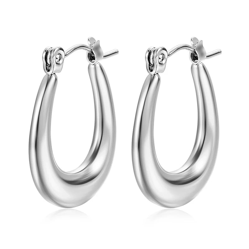 Oval Hoop Earrings